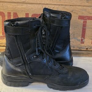 Bates Black Side Zip Boots